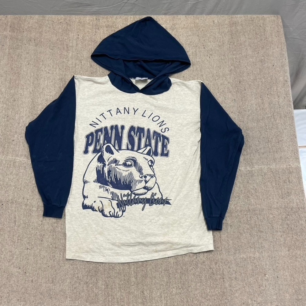 vintage Penn State Nittany Lions‎ hoodie mens Large gray 1990s USA NCAA